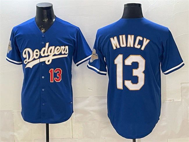Los Angeles Dodgers #13 Max Muncy Royal MWATKINS 2026 Alternate Gold Collection Stadium Stitched Jersey