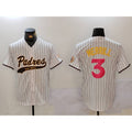 San Diego Padres #3 Jackson Merrill white MWATKINS Cool Base Stitched Jersey 2