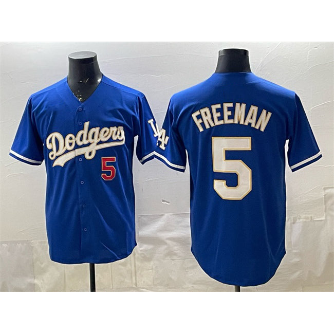 Los Angeles Dodgers #5 Freddie Freeman Royal MWATKINS Limited Stitched Jersey
