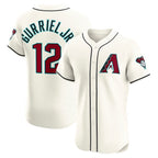Arizona Diamondbacks #12 Lourdes Gurriel Jr. Cream MWATKINS Home Elite Jersey