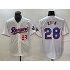Texas Rangers #28 Jonah Heim Number White MWATKINS 2023 World Series Champions Cool Base Jersey 2