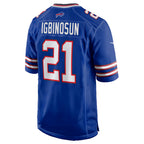 B.Bills #21 Davison Igbinosun Royal MWATKINS Team Game Jersey