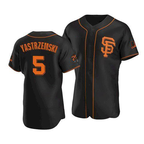San Francisco Giants #5 Mike Yastrzemski 2020 Black MWATKINS Jersey