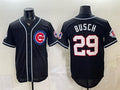 Chicago Cubs #29 Michael Busch 150th Anniversary Black MWATKINS Out Style Vapor Premier Limited Stitched Jersey