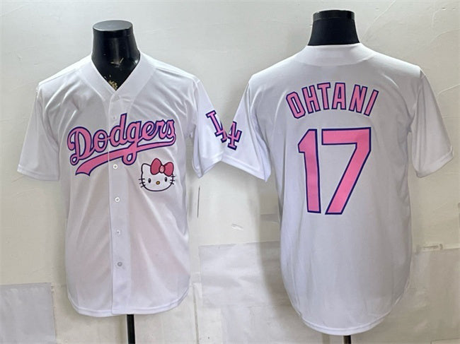Los Angeles Dodgers #17 Shohei Ohtani White MWATKINS 2025 Hello Kitty Vapor Limited Stitched Jersey