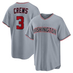 Washington Nationals #3 Dylan Crews Gray MWATKINS Road Replica Jersey
