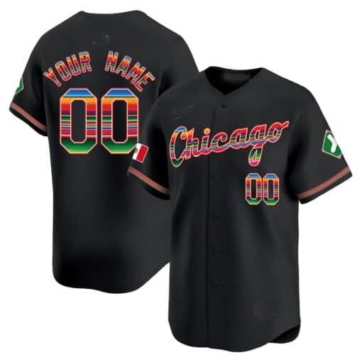 Custom Chicago White Sox Mexico Vapor Premier Limited Jersey V3- Black MWATKINS