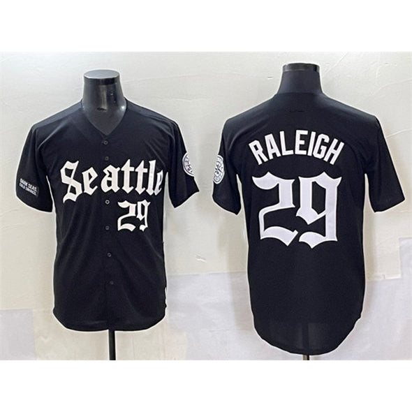 Seattle Mariners #29 Cal Raleigh Black MWATKINS 'Deep Sea Gothic Edition' Vapor Premier Limited Stitched Jersey