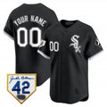 Custom Chicago White Sox 2024 Jackie Robinson Patch Vapor Premier Limited Jersey ¨C Black MWATKINS