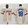 Los Angeles Dodgers #18 Yoshinobu Yamamoto Number Cream MWATKINS 2024 City Connect Limited Stitched Jerseys