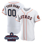 Custom Houston Astros Active Player White MWATKINS 2022 World Series Flex Base Stitched Jersey