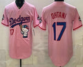 Los Angeles Dodgers #17 Shohei Ohtani Pink MWATKINS Hello Kitty 2025 World Series Champions Limited Jersey