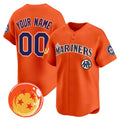 Custom Seattle Mariners x Dragon Ball Orange MWATKINS Vapor Premier Limited Jersey - All Stitched