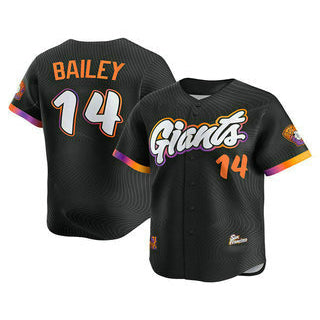 San Francisco Giants #14 Patrick Bailey Black MWATKINS 2025 City Connect Limited Stitched Jersey