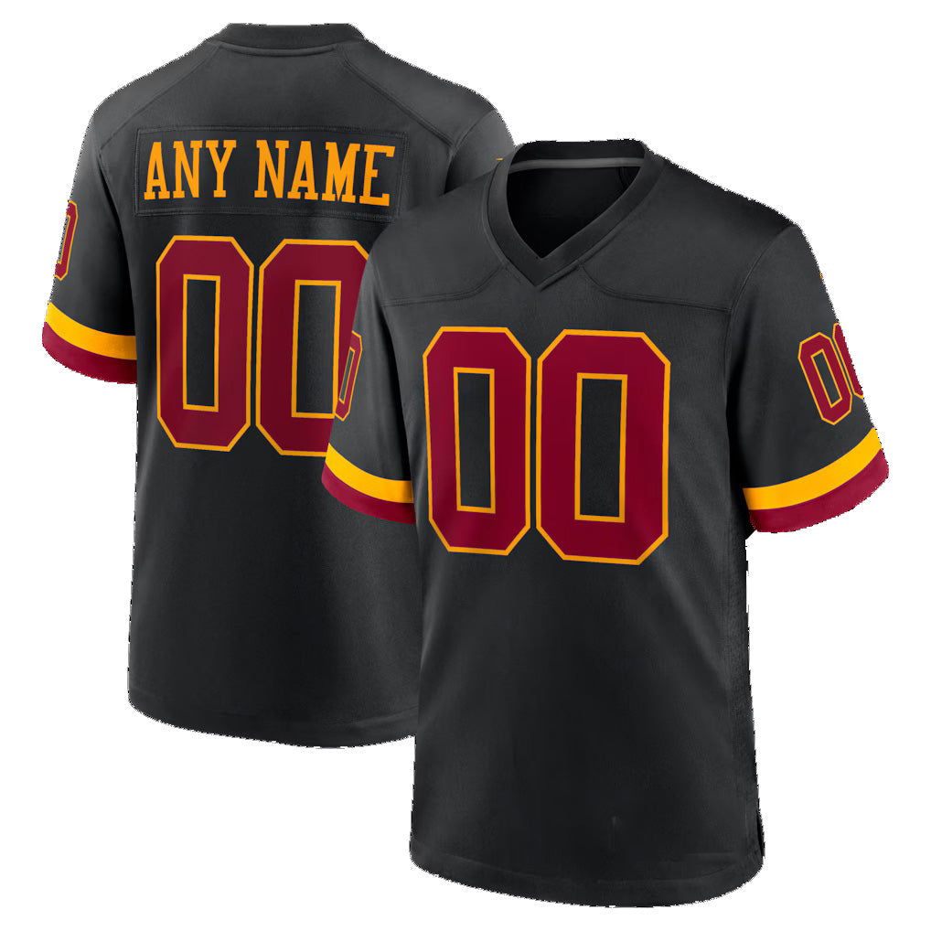 Custom W.Commanders Black MWATKINS Hail Raiser Alternate Game Jersey