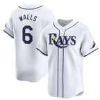 Tampa Bay Rays #6 Taylor Walls White MWATKINS Home Limited Stitched Jersey