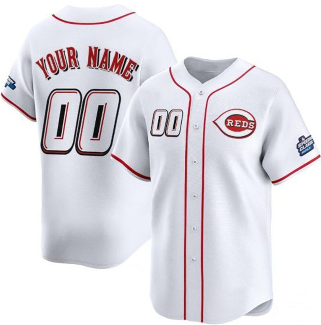 Custom Cincinnati Reds Active Player White MWATKINS 2025 Speedway Classic Home Limited Stitched Jersey