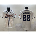 Detroit Tigers #22 Parker Meadows White MWATKINS With Patch Cool Base Stitched Jersey