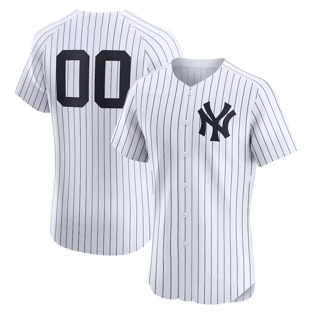 Custom New York Yankees White MWATKINS Home Elite Jersey