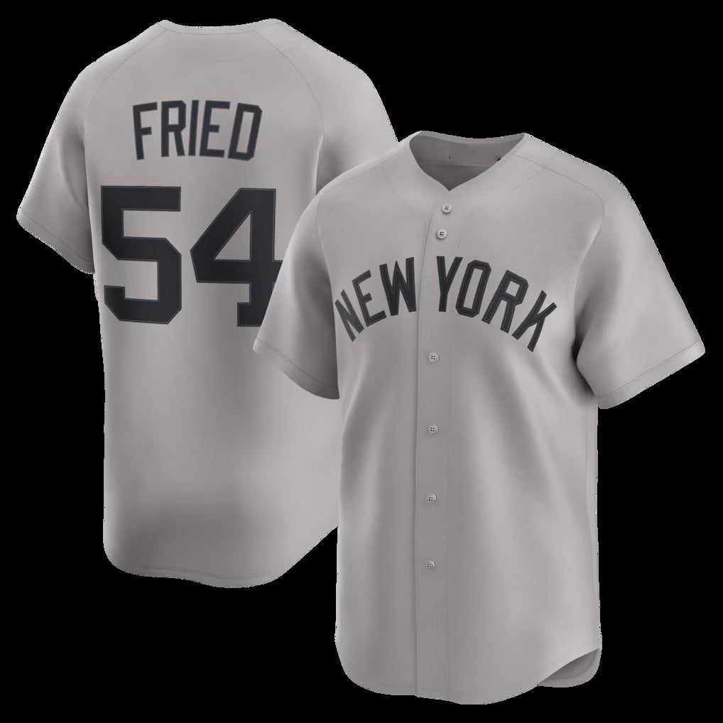 New York Yankees #54 Max Fried Gray MWATKINS Road Limited Player Jersey