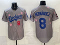Los Angeles Dodgers #8 Enrique Hernandez Grey MWATKINS 2025 Tokyo Series Limited Stitched Jersey