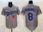 Los Angeles Dodgers #8 Enrique Hernandez Grey MWATKINS 2025 Tokyo Series Limited Stitched Jersey