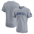 Kansas City Royals Gray MWATKINS Road Vapor Premier Elite Patch Jersey