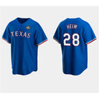 Texas Rangers #28 Jonah Heim Royal MWATKINS 2023 World Series Stitched Jersey