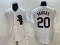 Chicago White Sox #20 Miguel Vargas White MWATKINS Home Stitched Jersey