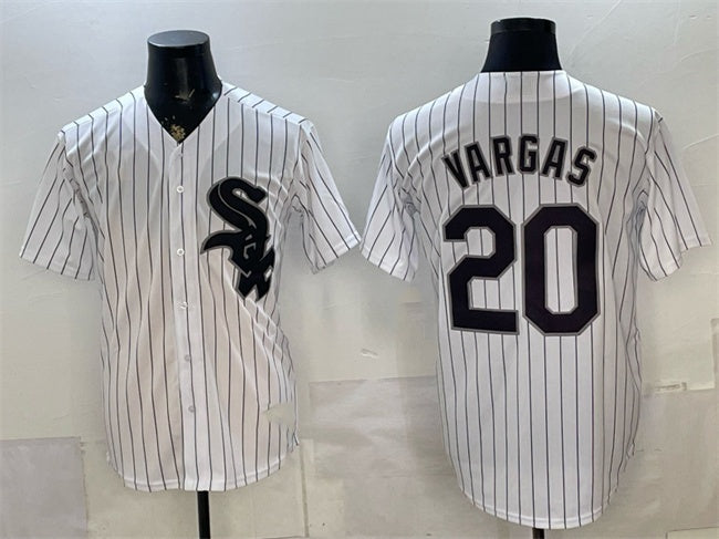 Chicago White Sox #20 Miguel Vargas White MWATKINS Home Stitched Jersey