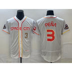 Houston Astros #3 Jeremy Pena Number White MWATKINS 2023 City Connect Flex Base Stitched Jersey 2