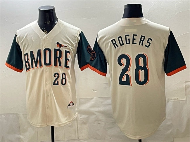 Baltimore Orioles #28 Trevor Rogers Natural MWATKINS 2026 City Connect Stadium Stitched Jersey