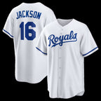 Kansas City Royals #16 Bo Jackson White MWATKINS Home Retired Player Replica Jersey