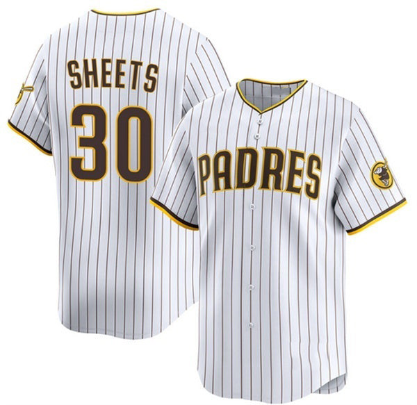San Diego Padres #30 Gavin Sheets White MWATKINS 2026 Home Limited Stitched Jersey