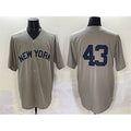 New York Yankees #43 Jonathan Lo¨¢isiga Gray MWATKINS Cool Base Stitched Jersey