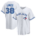 Toronto Blue Jays #38 Nathan Lukes White MWATKINS Home Replica Jersey