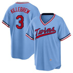 Minnesota Twins #3 Harmon Killebrew Light Blue MWATKINS Road Cooperstown Collection Player Jersey