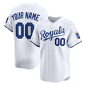 Custom Kansas City Royals MWATKINS White Home Limited Jersey
