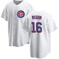 Chicago Cubs #16 Patrick Wisdom White MWATKINS Cool Base Stitched Jersey
