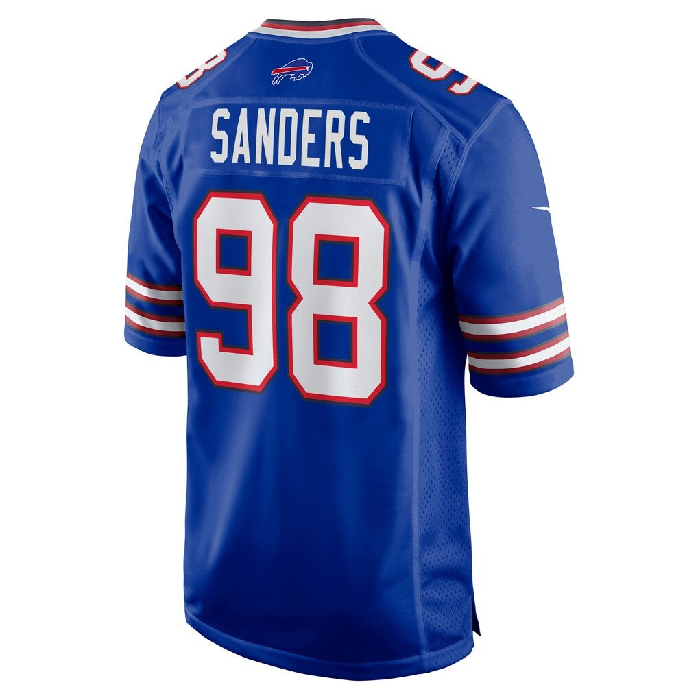 B.Bills #98 T.J. Sanders Royal MWATKINS Team Game Jersey