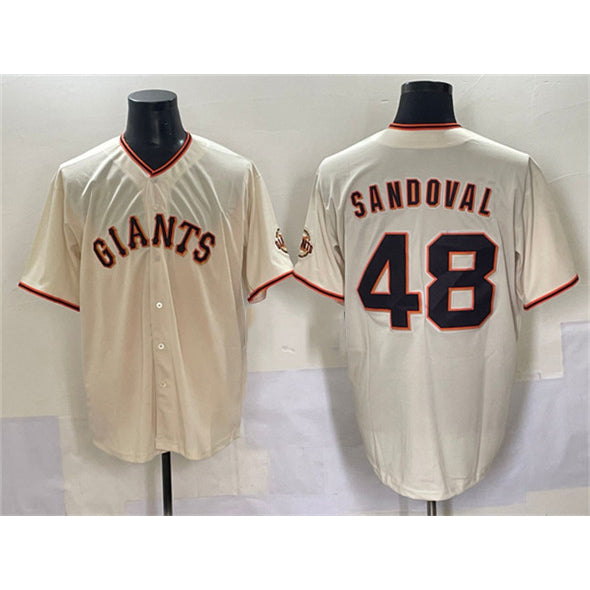 San Francisco Giants #48 Pablo Sandoval Cream MWATKINS 2024 Home Limited Stitched Jersey