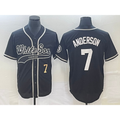Chicago White Sox #7 Tim Anderson Number Black MWATKINS Cool Base Stitched Jersey