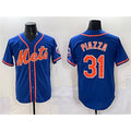 New York Mets #31 Mike Piazza Blue MWATKINS Cool Base Stitched Jersey