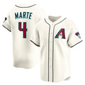 Arizona Diamondbacks #4 Ketel Marte Cream MWATKINS Home Limited Player Jersey