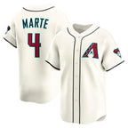 Arizona Diamondbacks #4 Ketel Marte Cream MWATKINS Home Limited Player Jersey