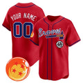 Custom Atlanta Braves x Dragon Ball Red MWATKINS Vapor Premier Limited Jersey - All Stitched