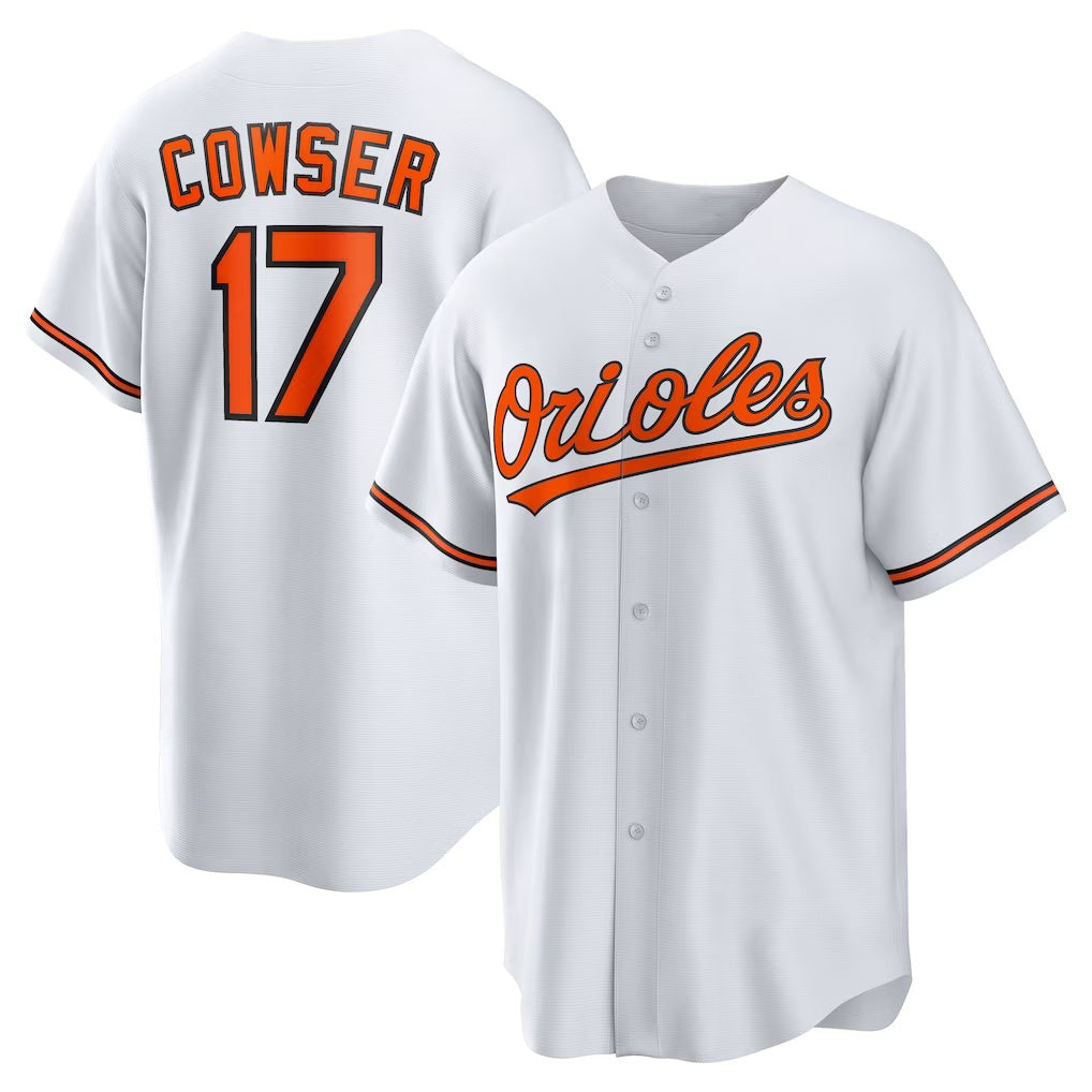 Baltimore Orioles #17 Colton Cowser White MWATKINS Home Replica Jersey