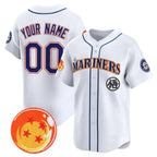 Custom Seattle Mariners x Dragon Ball White MWATKINS Vapor Premier Limited Jersey - All Stitched