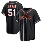 San Francisco Giants #51 Jung Hoo Lee Black MWATKINS Out Stitched Jersey