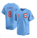 Chicago Cubs #8 Ian Happ Blue MWATKINS 2024-25 2nd Alternate Limited Stitched Jersey